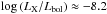 \hbox{$\log \left( L_{\rm X}/L_{\rm bol} \right) \approx -8.2$}