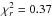\hbox{$\chi^2_r = 0.37$}
