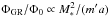 \hbox{$\Phi_{\rm GR}/\Phi_0\propto M_*^2/(m'a)$}