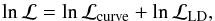 \begin{equation} \ln \mathcal{L} = \ln \mathcal{L}_{\rm curve} + \ln \mathcal{L}_{\rm LD}, \end{equation}