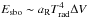 \hbox{$E_{\rm sbo} \sim a_{\rm R} T_{\rm rad}^4 \Delta V$}