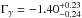 \hbox{$\Gamma_{\gamma} = -1.40_{-0.24}^{+0.23}$}