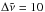 \hbox{$\Delta \tilde{\nu} = 10$}