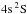 \hbox{${\rm 4s}\,^2{\rm S}^{}_{\rm }$}