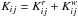 \hbox{$K_{ij} = K^r_{ij} + K^w_{ij}$}