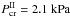 \hbox{$ P_{\rm{cr}} ^{\rm II} = 2.1 {\rm{~kPa}}$}