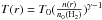 \hbox{$T(r) = T_0 (\frac{n(r)}{n_0(\rm H_2)})^{\gamma-1}$}