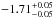 \hbox{$-1.71_{-0.05}^{+0.05}$}