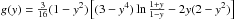 \hbox{$g(y)=\frac{3}{16}(1-y^2)\left[(3-y^4)\ln{\frac{1+y}{1-y}}-2y(2-y^2)\right]$}