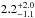 \hbox{$2.2^{+2.0}_{-1.1}$}