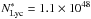 \hbox{$N^*_{\rm Lyc} = 1.1 \times 10^{48}$}