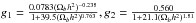 \hbox{$g_1=\frac{0.0783(\Omega_{b}h^2)^{-0.238}}{1+39.5(\Omega_{b}h^2)^{0.763}},g_2=\frac{0.560}{1+21.1(\Omega_{b}h^2)^{1.81}}$}