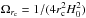 \hbox{$\Omega_{r_{\rm c}}=1/(4r^2_{\rm c}H^2_0)$}