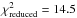 \hbox{$\chi_\mathrm{reduced}^2=14.5$}