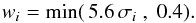 \begin{equation} w_i = \min(\, 5.6\,\sigma_i \;,\; 0.4). \label{Eq:eclipseWidth} \end{equation}