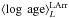 \hbox{$\langle \log \ {\rm age} \rangle_{L}^{\rm LArr}$}