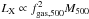 \hbox{$L_{\rm X} \propto f^2_{\rm gas,500} M_{500}$}