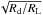 \hbox{$\sqrt{R_{\text{d}}/R_{\text{L}}}$}