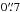Mathematical equation: \hbox{$0\farcs7$}