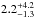 Mathematical equation: \hbox{$2.2^{+4.2}_{-1.3}$}
