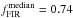 Mathematical equation: \hbox{$f_{\rm FIR}^{\rm median}=0.74$}