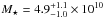 Mathematical equation: \hbox{$M_{\star}=4.9^{+1.1}_{-1.0}\times10^{10}$}