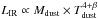 Mathematical equation: \hbox{$L_{\rm IR}\propto M_{\rm dust}\times T_{\rm dust}^{4+\beta}$}