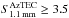 Mathematical equation: \hbox{$S_{\rm 1.1\, mm}^{\rm AzTEC}\geq3.5$}