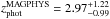 Mathematical equation: \hbox{$z_{\rm phot}^{\rm MAGPHYS}=2.97^{+1.22}_{-0.99}$}