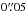 Mathematical equation: \hbox{$0\farcs05$}