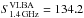 Mathematical equation: \hbox{$S_{\rm 1.4\, GHz}^{\rm VLBA}=134.2$}