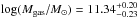 Mathematical equation: \hbox{$\log(M_{\rm gas}/{M}_{\sun})=11.34^{+0.20}_{-0.23}$}