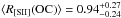 \hbox{$\langle R_{\rm [SII]}({\rm OC}) \rangle =0.94_{-0.24}^{+0.27}$}
