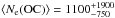 \hbox{$\langle N_{\rm e} ({\rm OC}) \rangle=1100_{-750}^{+1900}$}
