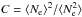 \hbox{$C=\langle N_{\rm e}\rangle^2/\langle N_{\rm e}^2\rangle$}