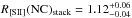 \hbox{$R_{\rm [SII]}({\rm NC})_{\rm stack}=1.12_{-0.04}^{+0.06}$}