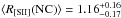 \hbox{$\langle R_{\rm [SII]}({\rm NC}) \rangle=1.16_{-0.17}^{+0.16}$}