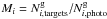 \hbox{$M_i = N^{\rm g}_{i,\text{targets}}/N^{\rm g}_{i,\text{photo}}$}
