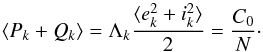 \appendix \setcounter{section}{3} \begin{equation} \label{eq:AMD_average} \langle P_k + Q_k \rangle = \Lambda_k \frac{\langle e_k^2 + i_k^2 \rangle}{2} = \frac{C_0}{N} \cdot \end{equation}