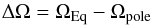 \begin{equation} \label{photshear} \Delta\Omega= \Omega_{\rm Eq} -\Omega_{\rm pole} \end{equation}
