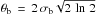\hbox{$\theta_{\rm b}\,=\,2\,\sigma_{\rm b} \sqrt{2\,\ln\,2}$}