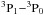 \hbox{$^3{\rm P}_1{-}^3{\rm P}_0$}