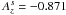 \hbox{$A_{z}^{s}=-0.871$}