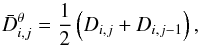 \appendix \setcounter{section}{1} \begin{equation} \bar{D}_{i,j}^{\theta} = \frac{1}{2}\left(D_{i,j} + D_{i,j-1}\right) , \label{eq:diff_coef_t} \end{equation}