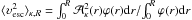 \hbox{$\langle\upsilon_{\mathrm{esc}}^2\rangle_{\kappa,R}=\int_0^R\mathcal{A}_\kappa^2(r)\varphi(r)\mathrm{d}r/\!\int_0^R\varphi(r)\mathrm{d}r$}