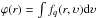 \hbox{$\varphi(r)=\int f_q(r,\upsilon)\mathrm{d}\upsilon$}