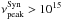 \hbox{$\nu^{\mathrm{Syn}}_{\mathrm{peak}} > 10^{15}$}