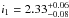 \hbox{$i_1=2.33^{+0.06}_{-0.08}$}