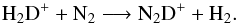 \begin{equation} \rm H_2D^++N_2\longrightarrow N_2D^++H_2. \label{eq:N2Dp} \end{equation}