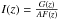 \hbox{$I(z)=\frac{G(z)}{AF(z)}$}
